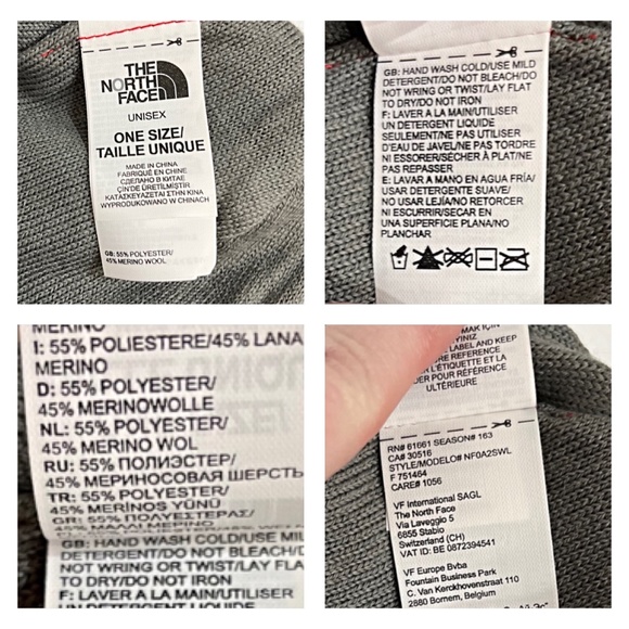 NWT TNF The North Face Black / Grey Striped Brigadier Knit Beanie, Unisex - Picture 14 of 14